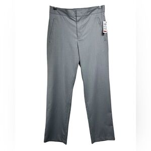 Alfani Mens Gray Heather Flat Front Casual Dress Pants 32W L30